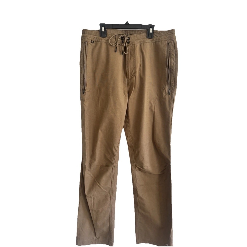 Roark Layover Traveler Pants In Khaki Tan Breathe‎ Drawstring 34x30 Outdoor